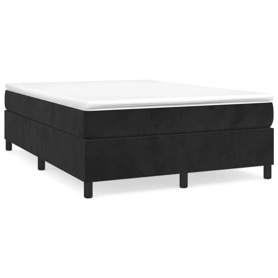 vidaXL Boxspringbett in Schwarz aus Samt, B/T/H: 140 x 200 x 35 cm - Bild 2