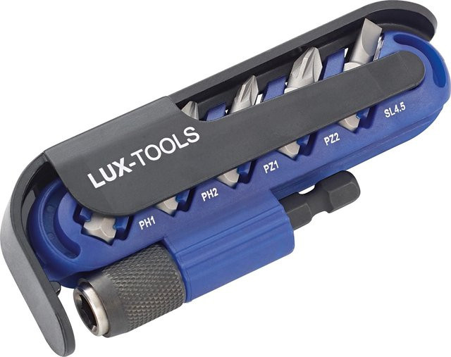 LUX-TOOLS 11-teiliges Bit-Set für Schraubendreher in Blau aus Stahl - Bild 1
