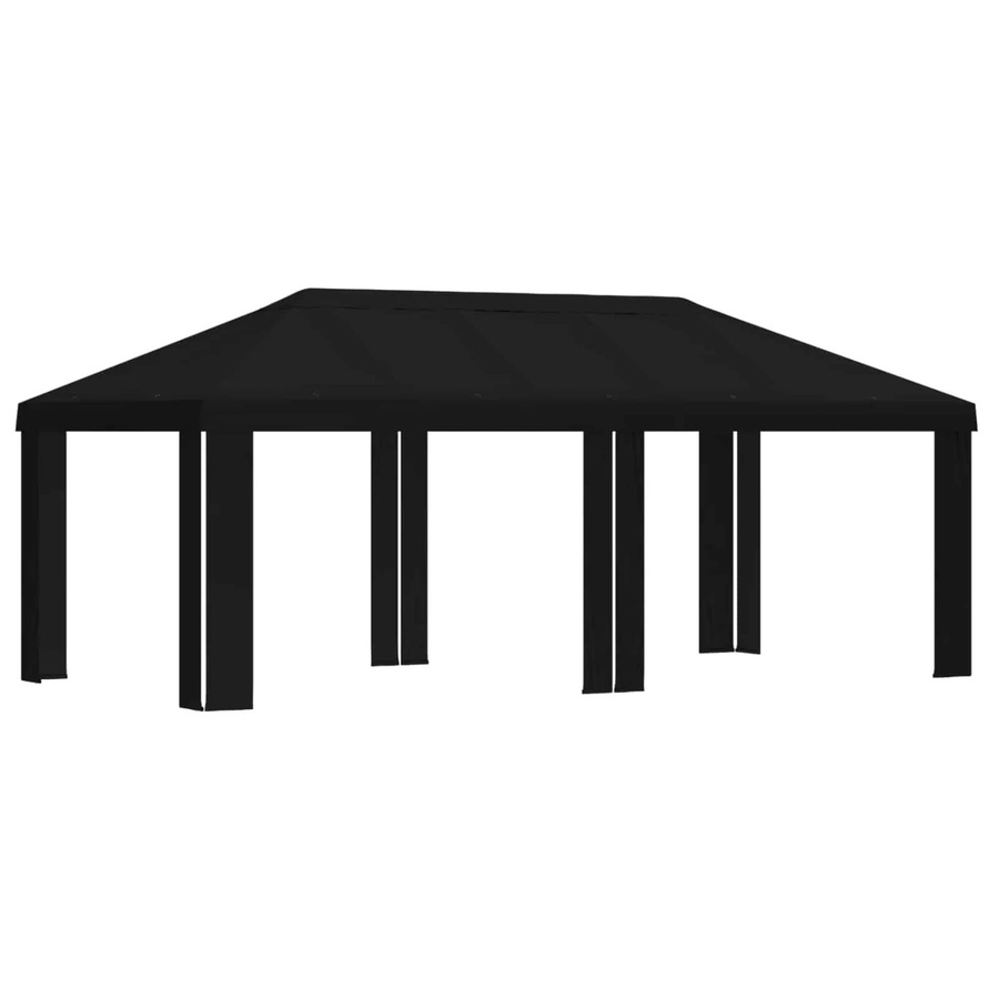 vidaXL Gazebo Abdeckung für Pavillon aus Polyester, Schwarz, B: 600 cm, T: 300 cm - Bild 2
