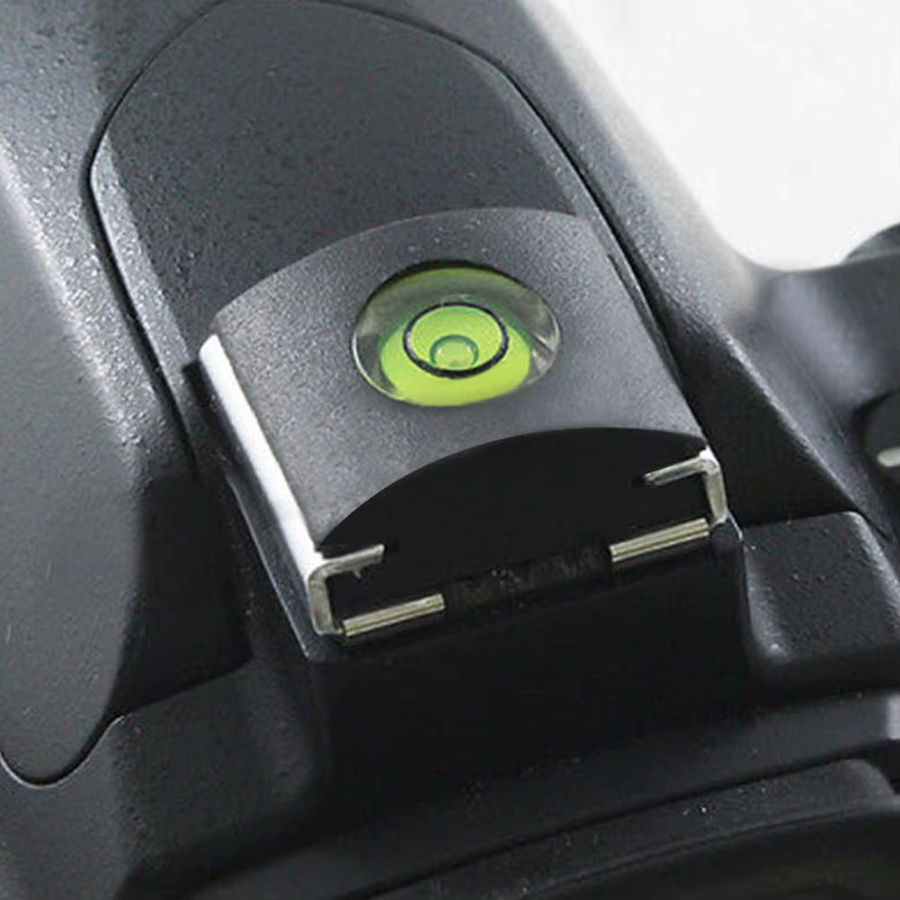 CUJMH Universal Spirit Level Hot Shoe Cover mit Wasserwaage in Schwarz für Canon Nikon Olympus Pentax DSLR und SLR Kameras - Bild 3