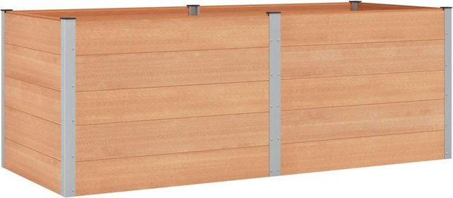 vidaXL Hochbeet aus WPC und Aluminium in Braun, B/T/H: 250 x 100 x 91 cm - Bild 1