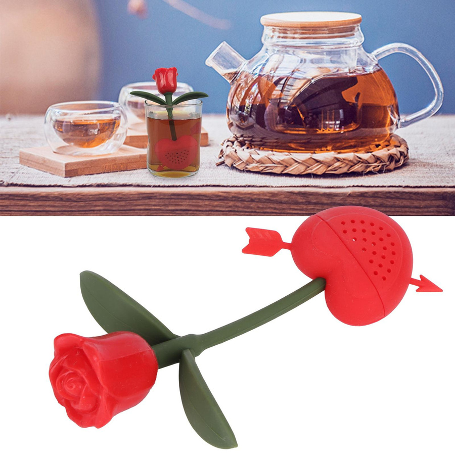 CosyHome Teefilter in Rosenform aus Silikon für losen Tee - Bild 2