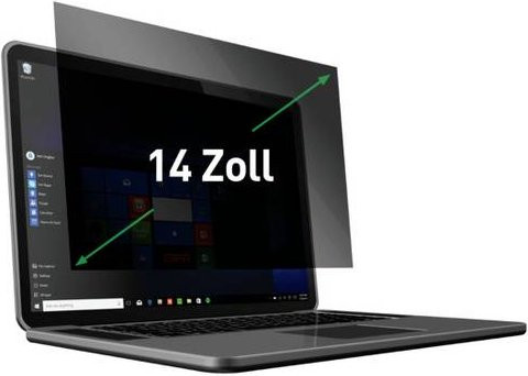 Leitz Blickschutzfilter Schwarz für 14 Zoll Monitore mit 16:9 Bildformat - Bild 1