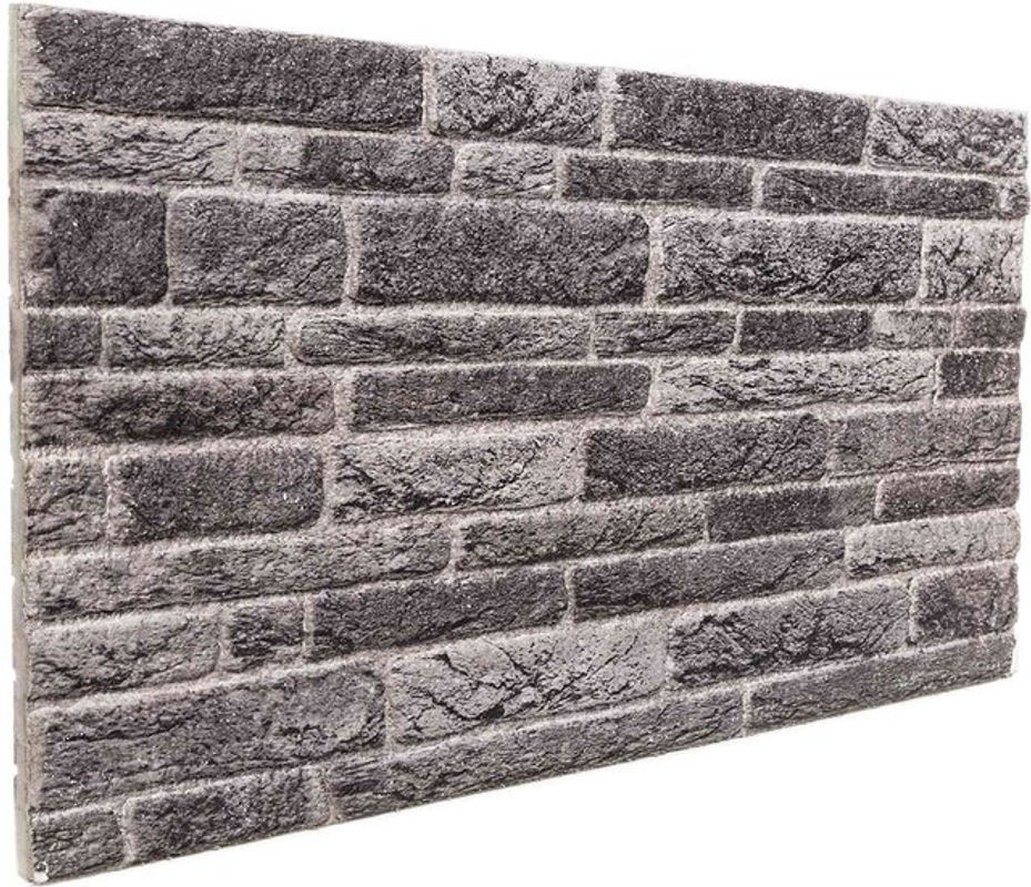 10er Set Wandpaneele vidaXL in Anthrazit mit Steinmuster aus EPS-Schaum, B: 100 cm, H: 50 cm - Bild 1