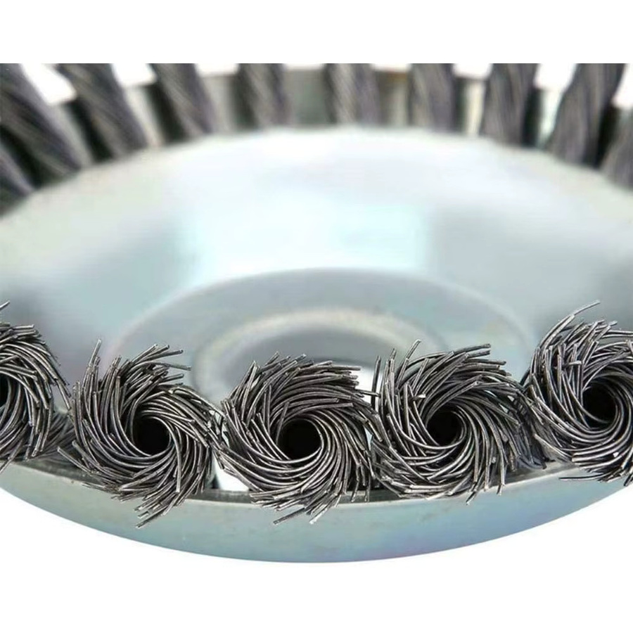 8 Zoll Stahldraht-Unkrautbürstenrad für Rasentrimmer und Freischneider in Silber mit 25,4 mm Bohrung zur Unkrautbekämpfung und Rostentfernung - Bild 5