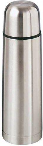 MATO interpräsent Classico Thermoflasche aus Edelstahl in Schwarz und Silber mit 1 l Füllmenge - Bild 1