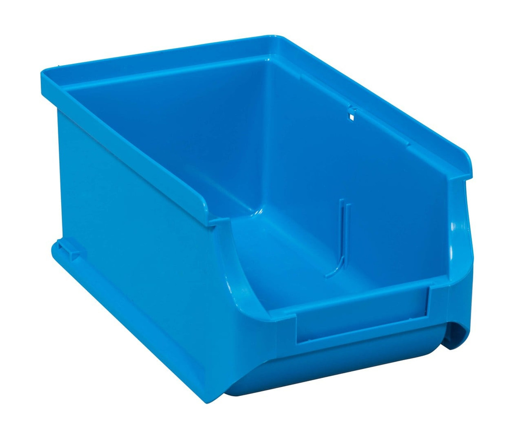 BIGBOXX Sichtlagerkasten Blau aus Kunststoff H: 7,5 cm, B: 10,2 cm, T: 16,0 cm - Bild 1