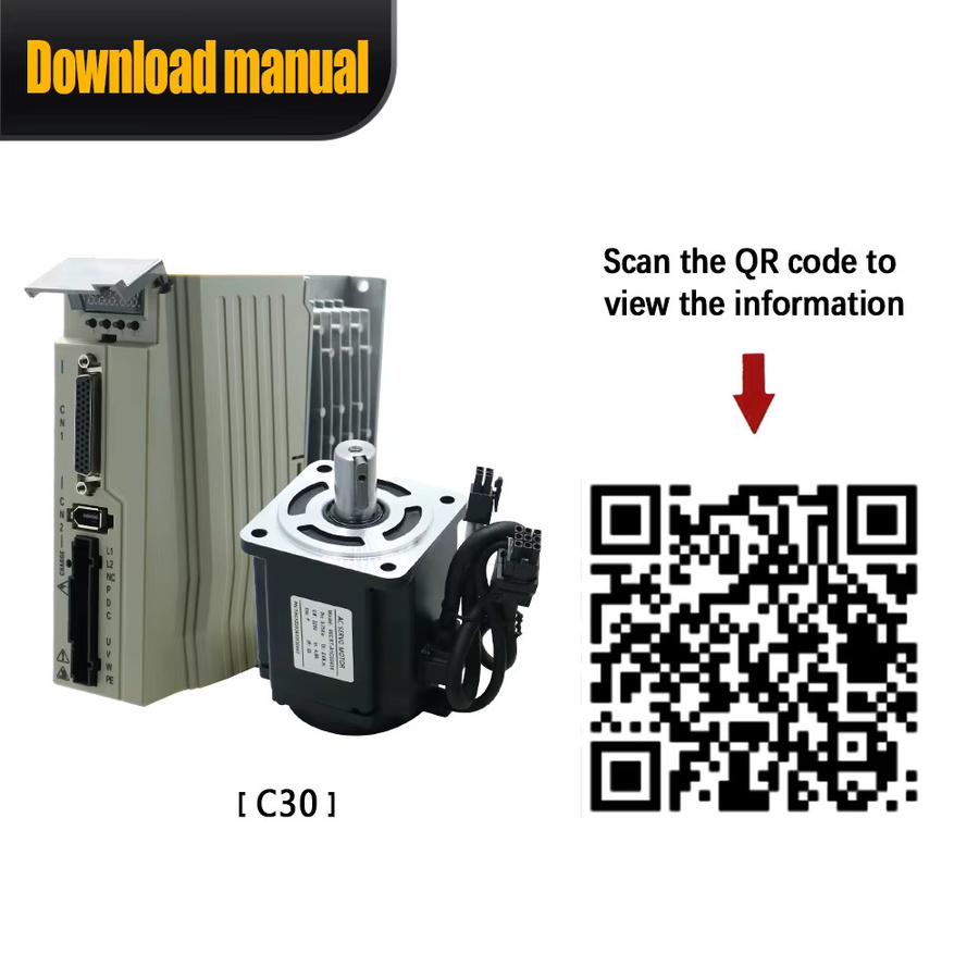 HLTNC Servomotor-Kit Hochgeschwindigkeits-Servomotor 400W 750W 3000RPM Schwarz mit RS485 Modbus und 0-10V Analogsteuerung - Bild 5
