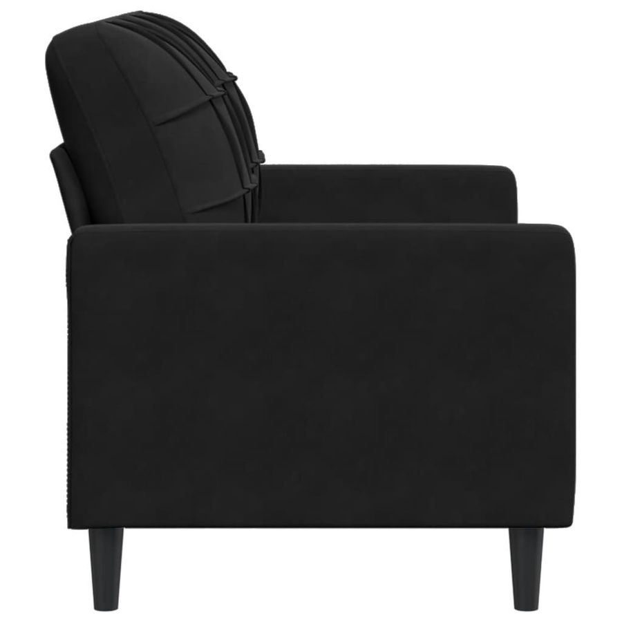 vidaXL 2-Sitzer-Sofa in Schwarz mit Samtbezug und Metallrahmen, Breite: 120 cm - Bild 6
