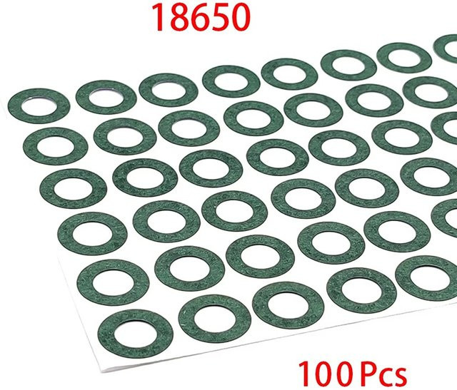 Mrgabwte Isolierdichtung für 18650 21700 32650 Li-Ionen-Akkus aus Gerstenpapier in Grün - Bild 1