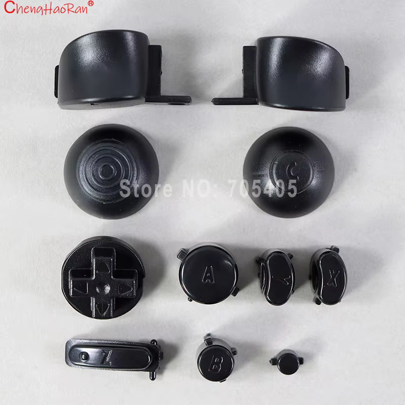ChengHaoRan Komplettset für GameCube mit ABXY Z Tasten, D-Pads, 3D-Thumbsticks und Power ON/OFF Tasten in Lila - Bild 3
