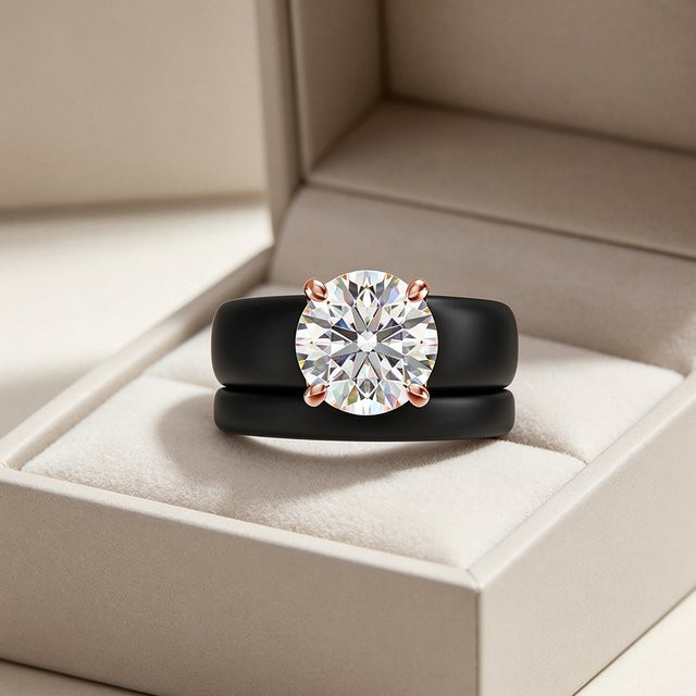 WZERO Ring, Roségold-plattiert, Zirkonia, Unisex - Bild 1