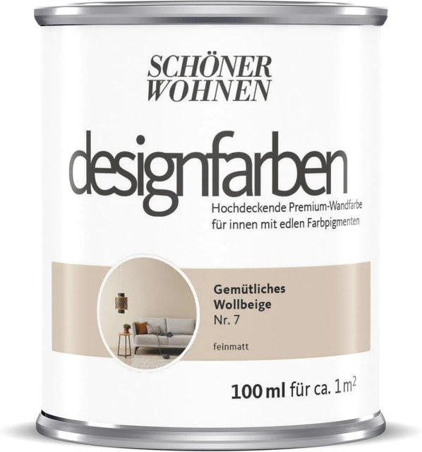 Schöner Wohnen Designfarbe Holz in Wollbeige, 100 ml - Bild 1