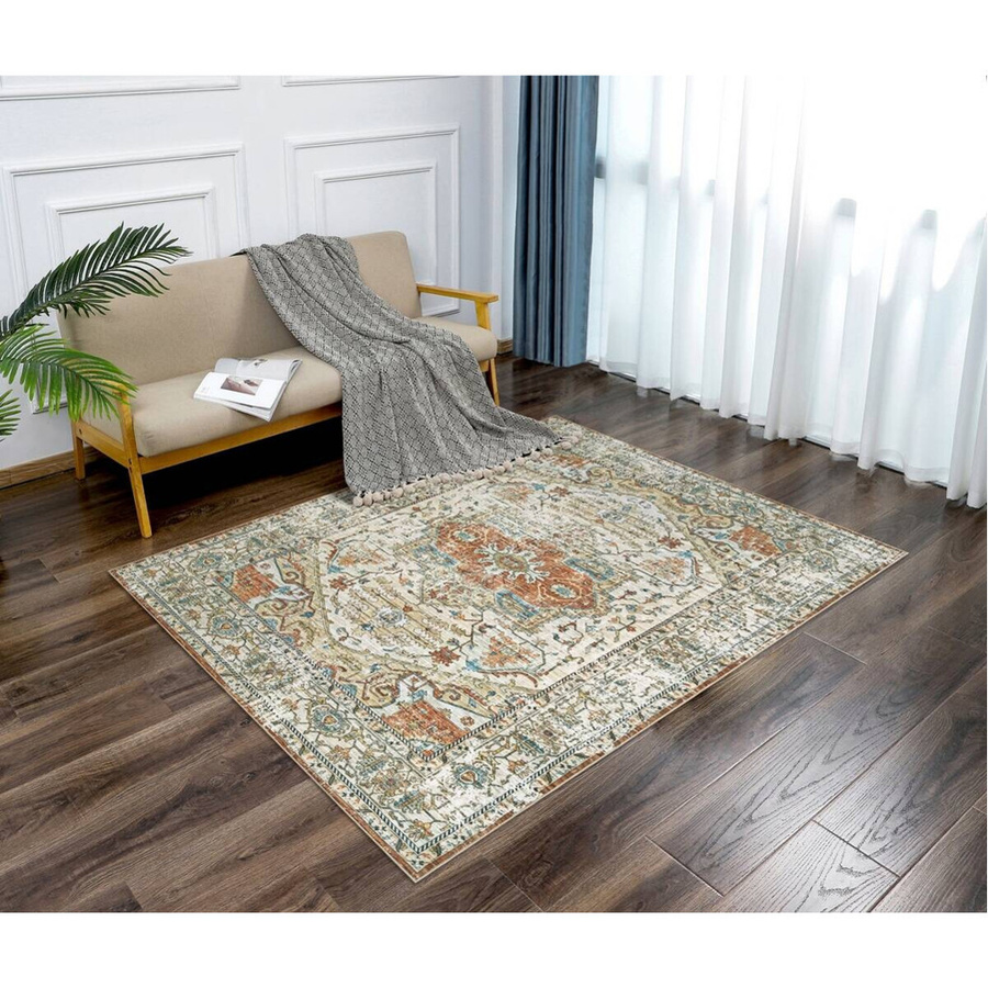 Teppich Silk in Beige im Vintage-Design, waschbar, Breite: 120 cm, Länge: 160 cm - Bild 3