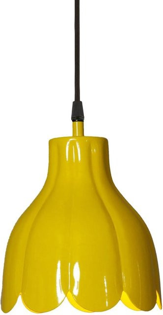 PR Home Tulippa Pendelleuchte in Gelb aus Metall mit blütenförmigem Design und E27 Fassung - Bild 1