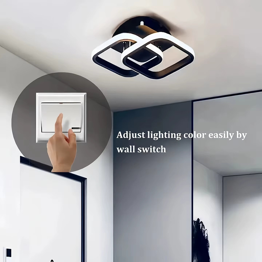 SUNMEIYI Moderne Quadratische Einbauleuchte in Weiß für Wand und Decke mit Up-and-Down-Beleuchtung - Bild 2