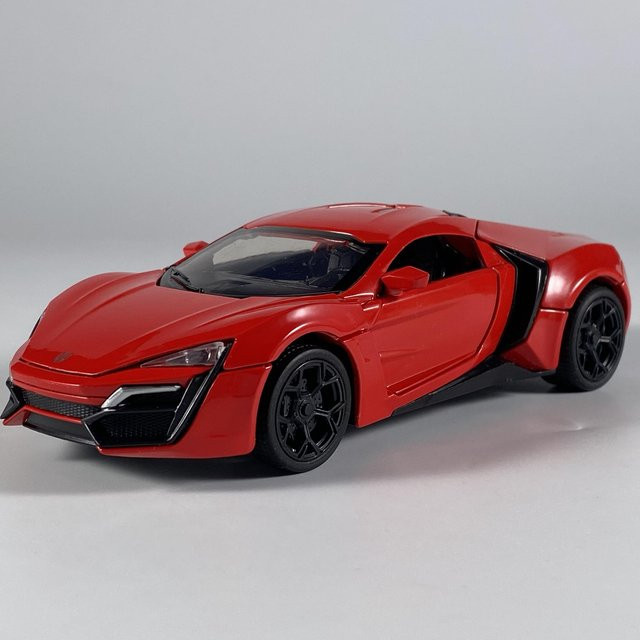 Linyi toy car Lykan Hypersport Supercar Modellauto, 1:32, Metall, mit Sound & Licht, ab 18 Jahre - Bild 1