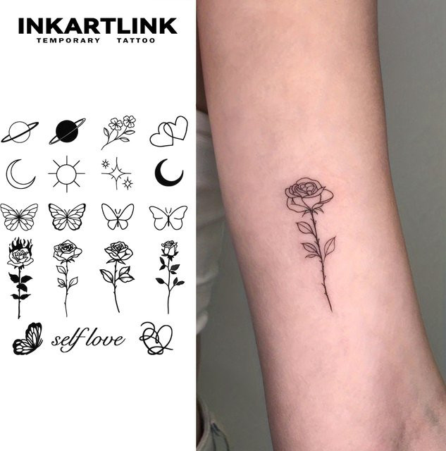 INKARTLINK Temporäres Tattoo, wasserfester semi-permanenter Aufkleber - Bild 1