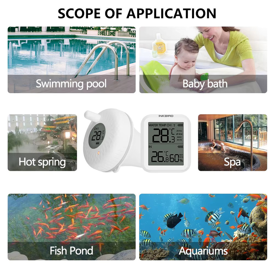 INKBIRD Smart Pool Thermometer IBS-P01R kabelloses Thermometer für Pool, Spa und Whirlpool - Bild 4
