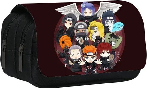 Yiran toy 1 Anime Federmäppchen mit Cartoon-Motiven Uzumaki Uchiha Itachi, Mehrfarbiges Schreibwarenbox aus Textil - Bild 1