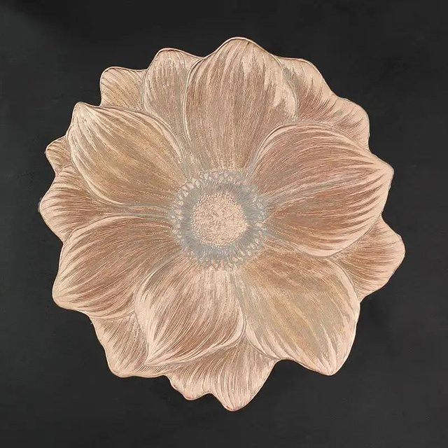 Yiran Furniture Lotus-Platzset aus Polyester, hitzebeständig und abwaschbar, floraler Stil, Durchmesser: 38 cm - Bild 1