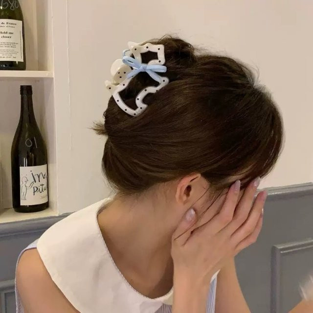 Haarschmuck mit Schleife, gepunktet, Welpe, Clip, Damen - Bild 1