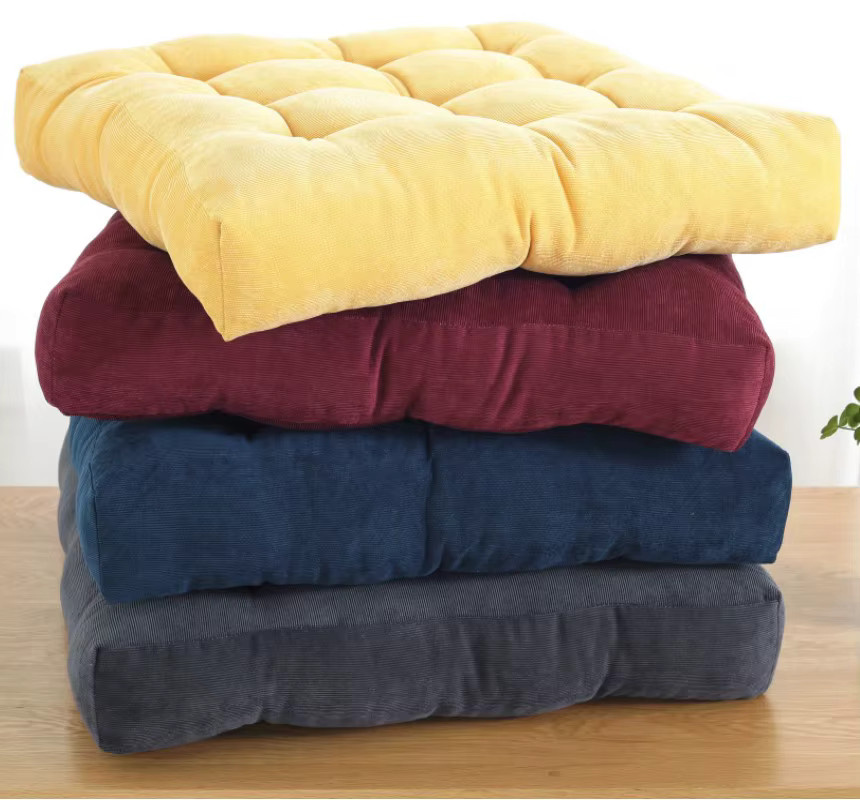 Inyahome Bodenkissen quadratisch grau verdickt für Meditation Yoga und Home Office - Bild 4