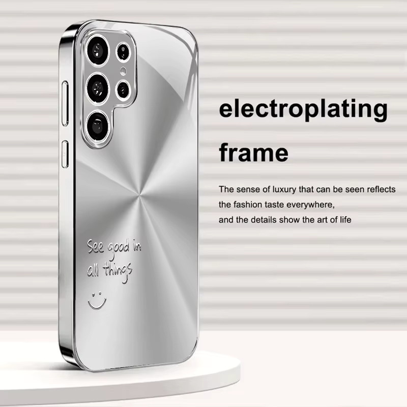 Glas-Handyhülle mit Glücksmuster in Silber passend für Samsung Galaxy S26 S25 S24 S23 S22 S20 FE Ultra Plus als Hartschale - Bild 2