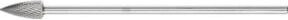 PFERD Hartmetall Frässtift Spitzbogen SPG universal mittel silber Ø 12x25 mm Schaft-Ø 6x150 mm - Bild 1