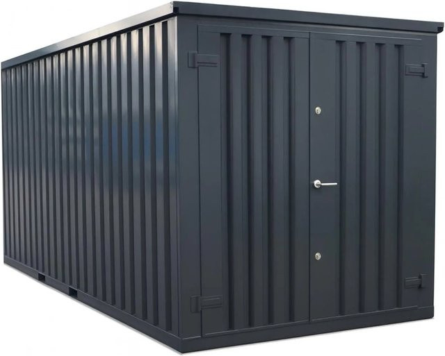 LagercontainerXXL Lagercontainer mit Doppeltür und Doppelverriegelung in Anthrazit, B/T/H: 4,88 x 2,14 x 2,09 m - Bild 1