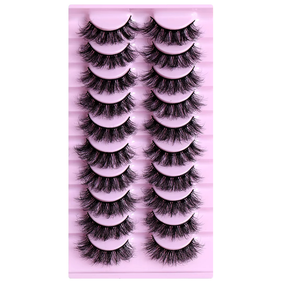 JIEFUXIN Künstliche Wimpern, 10 Paar, Black, Unisex - Bild 6