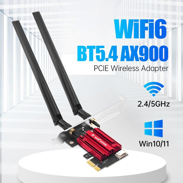 FENVI WiFi 6 AX900 PCIe Netzwerkkarte mit Bluetooth 5.4, Dual-Band 2,4 GHz/5 GHz, 900 Mbit/s für Windows 10/11 - Bild 1