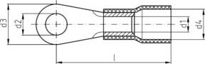 Intercable Quetschkabelschuh ICIQ210 blau für 1,5-2,5qmm M10 - Bild 1