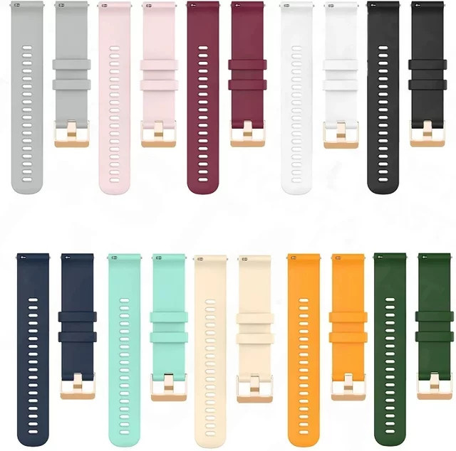 QCTOG Uhrenarmband Silikon, 20 mm, Weiß, Unisex - Bild 1