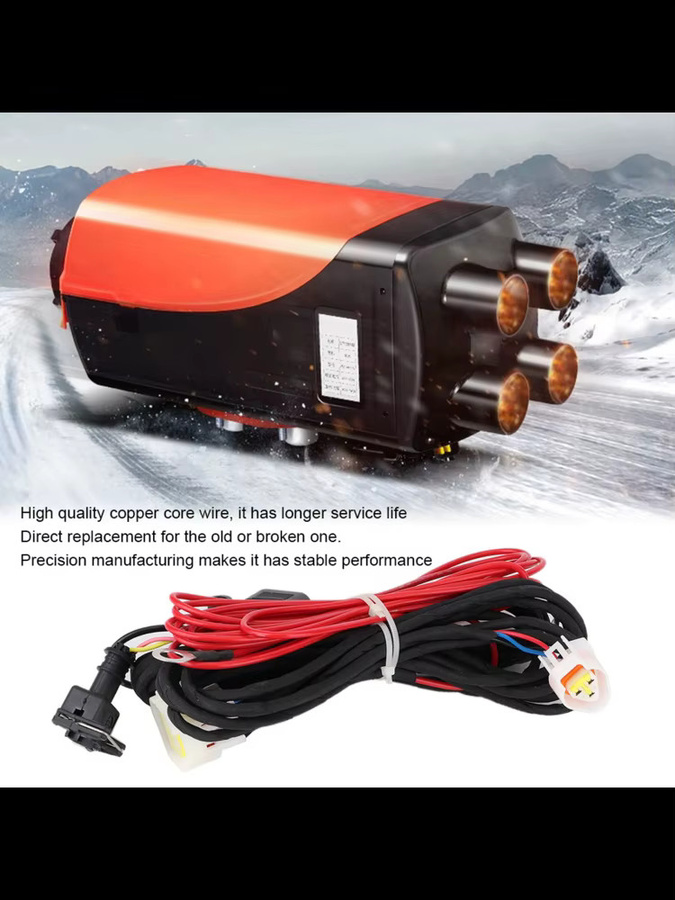 YOSOO Kabelbaum für Luft-Dieselheizung, getrennter Typ Kabeladapter-Satz in Schwarz und Rot - Bild 4