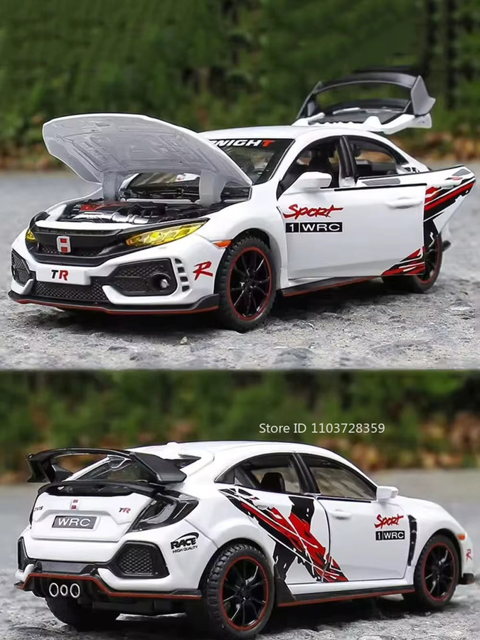 RMZ City Civic Type-R Spielzeugautomodell, 1:32, Metall, mit Licht und Sound - Bild 5
