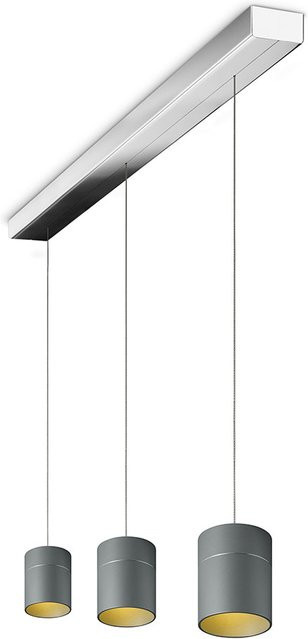 Oligo Tudor M LED-Pendelleuchte 3-flammig Grau matt mit Chrom-Baldachin und Tunable White (2200K - 5000K) - Bild 1