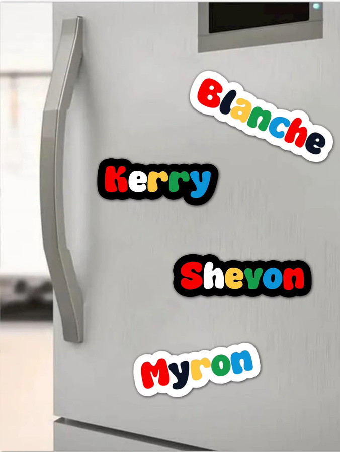 Maßgefertigte Acryl-Kühlschrankmagnete mit individuellem Text in Schwarz und Multicolour für Valentinstag und Schrankdekoration - Bild 2
