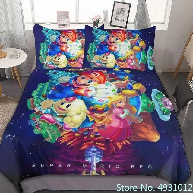 Gu Tao Baby-Bettwäsche-Set Super Mario 3D Design, 3-teilig, Mehrfarbig, B/H: 200 x 230 cm - Bild 1