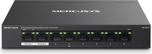 TP-Link Managed Gigabit Ethernet Netzwerk-Switch mit Power over Ethernet (PoE) in Schwarz - Bild 1