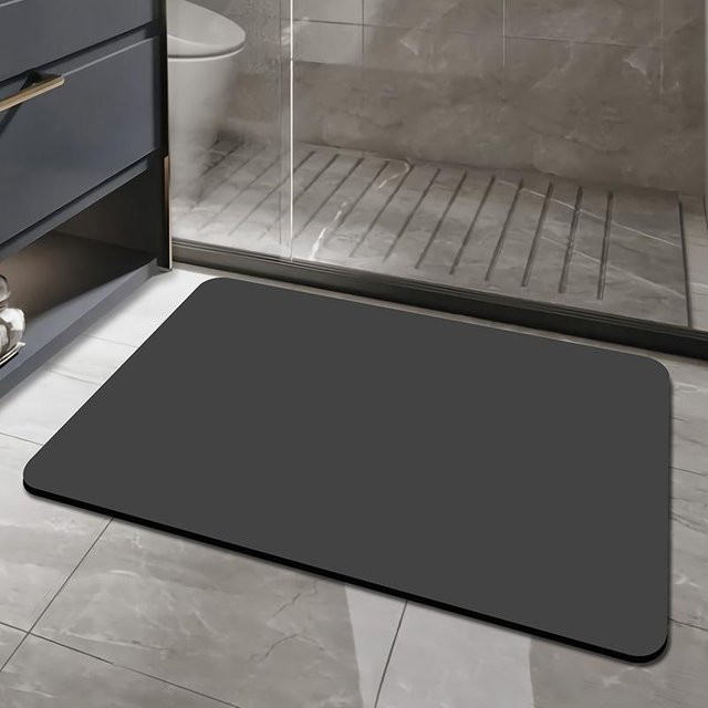 Saugfähige Kieselgur-Fußmatte Yiran Health & Beauty in Grau, Breite: 60 cm, Tiefe: 90 cm, Anti-Rutsch und Schnelltrocknend - Bild 1