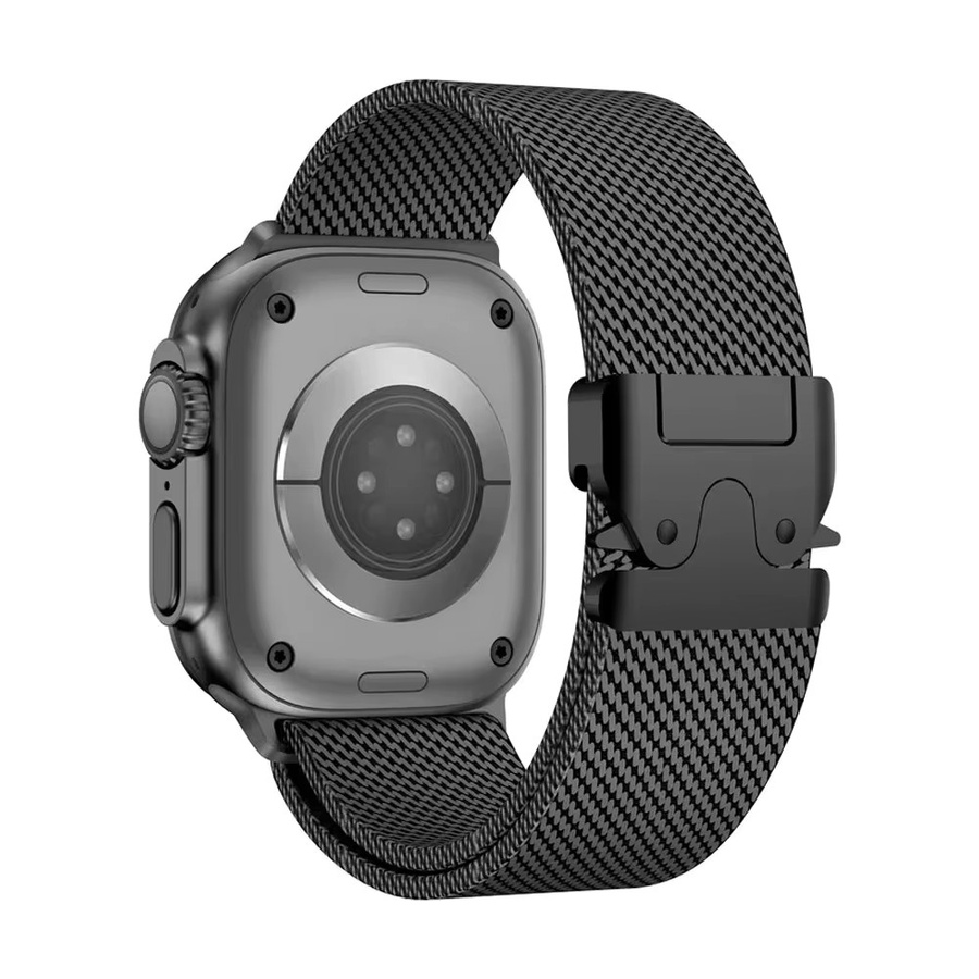 Apple Uhrenarmband Titan, Milanaise, Schwarz, Unisex - Bild 2