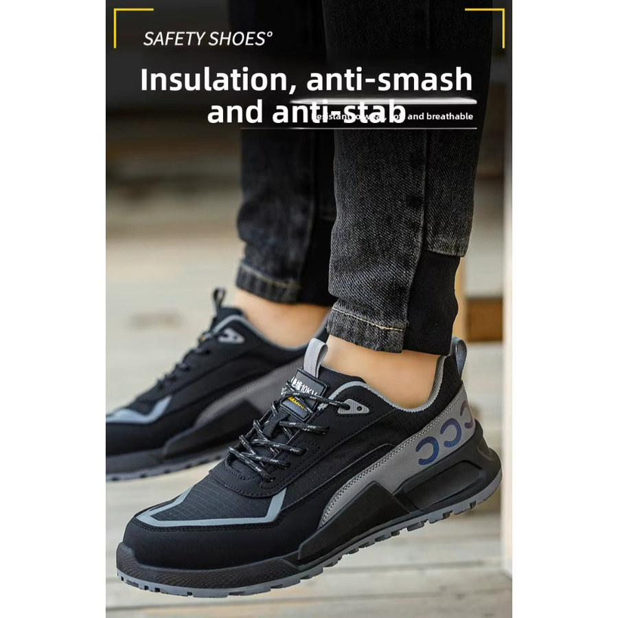 QHSPE Arbeitsschutzschuhe für Herren: Isolierte und verschleißfeste Sicherheitsschuhe mit Anti-Smashing und Anti-Piercing Schutz (10KV) - Bild 6