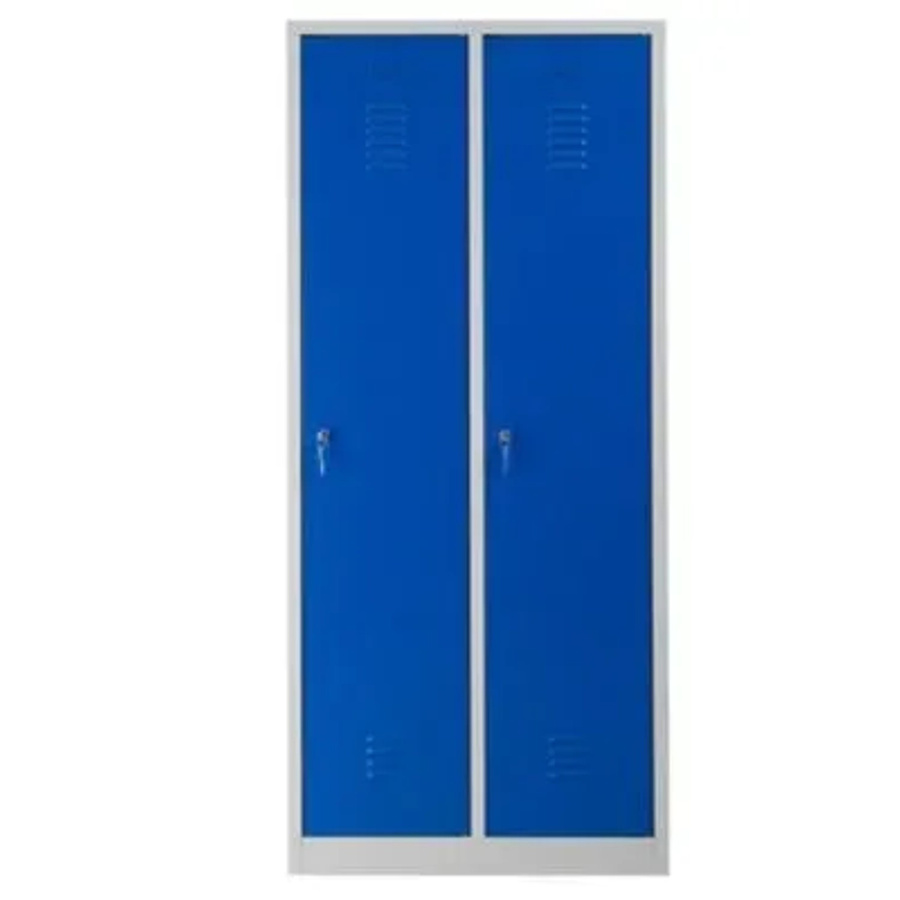 PROREGAL Garderobenspind Camel mit 2 Fächern und Zylinderschloss in Grau-Blau, H x B x T: 180 x 80 x 50 cm - Bild 2