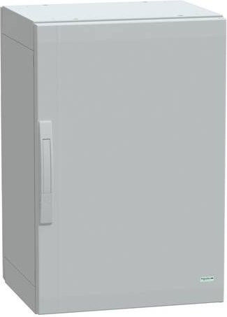 Schneider Electric Polyestergehäuse Bodenstehend PLA in Grau mit Volltüren, IP65, B: 75 cm, T: 50 cm, H: 42 cm - Bild 1