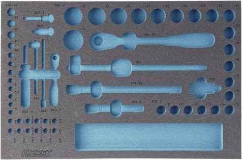 Hazet 2K-Weichschaum-Einlage 163-118L in Blau, B/T: 34,2 x 51,9 cm - Bild 1