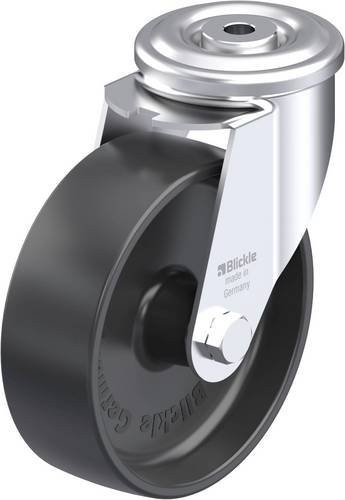 Blickle LER-PP 150G Stahlblech-Lenkrolle in Schwarz und Grau mit 150 mm Rad-Durchmesser und 300 kg Tragfähigkeit - Bild 1
