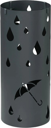 HOMCOM Regenschirmständer aus verzinktem Stahl in Dunkelgrau, Durchmesser: 17 cm, Höhe: 41 cm