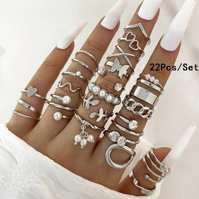 YIRAN Ring Set, Kupfer, Gold, Damen - Bild 1
