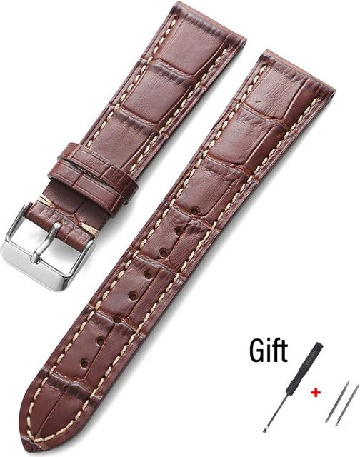 Uhrenarmband Kalbsleder, Krokodilmuster, 19 mm, Unisex - Bild 1